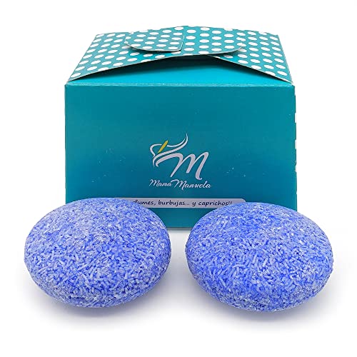 Champú sólido para pelo canoso o blanco - 100% natural - Efecto matizante en cabellos blancos y claros - Evita tonos amarillos - Con polvo de índigo - Hecho en España - Pack 2 ud
