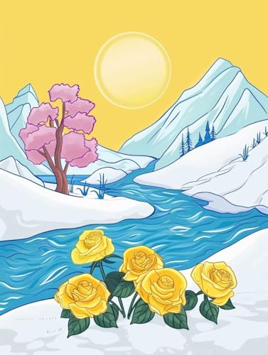 Pintar por números adultos rosa: cuadros con números sobre lienzos para manualidades 90x120