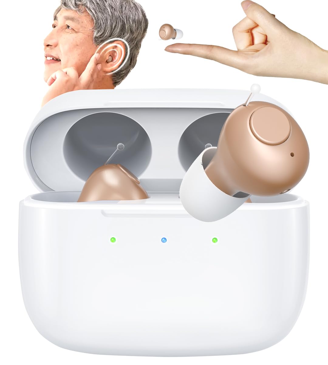 Amazon.co.jp: 健康総研 集音器 【2026年新設計・ワンボタン式