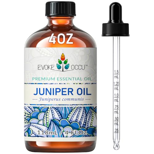 EVOKE OCCU Juniper Berry Essential Oil for Relaxation Clean Massage Add to Diffuser and lotions - 4 Fl Oz