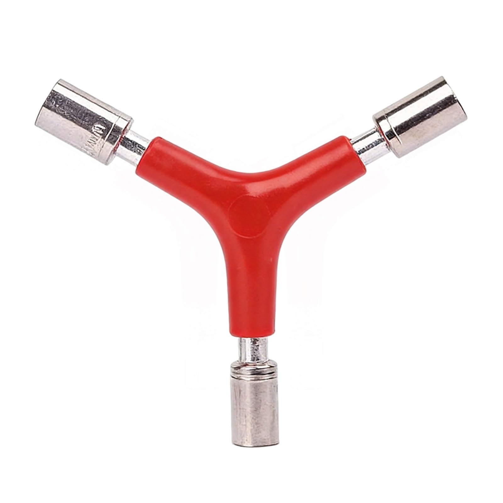 TOOLNOX Y Shaped Three Way Socket Wrench 1/2/3 PCS Trigeminal Hexagon Spanner 3 Way Y-Type Portable Bicycle Repair Tools Cycling Road Mountain Accessories(Red-Silver)