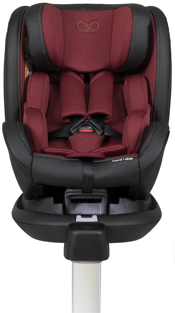 Casualplay Silla de coche bebe giratoria Norai Isize con isofix y pata de apoyo, grupo 0 1 2 de 0 a 4 años o de 40 a 105 cm y dispositivo lateral activo ASP, rojo
