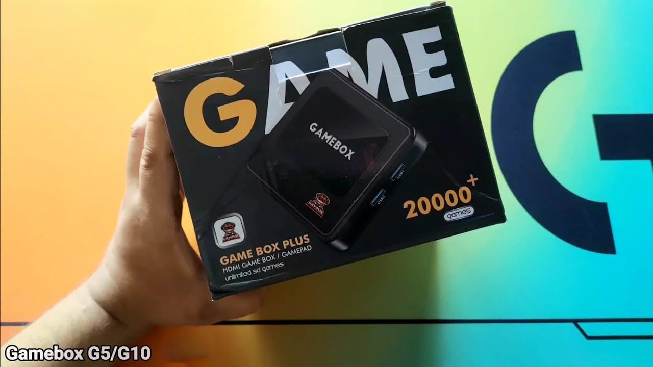 GAMEBOX Plus G10 Retro Game Console | 25,000+ Classic & 3D Games | 2 Wireless Controllers | 64GB Storage | Perfect for Kids & All Ages 4