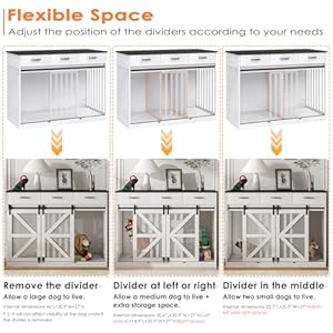   2-in-1-Farmhouse-Dog-Crate-Furniture-Wooden-Large-Dog-Kennel-with-Drawers-Storage-Double-Doors-Indoor-TV-Stand-Inner-Height-24-Inches-Ideal-for-One-Big-Dog-or-Two-Small-Dogs