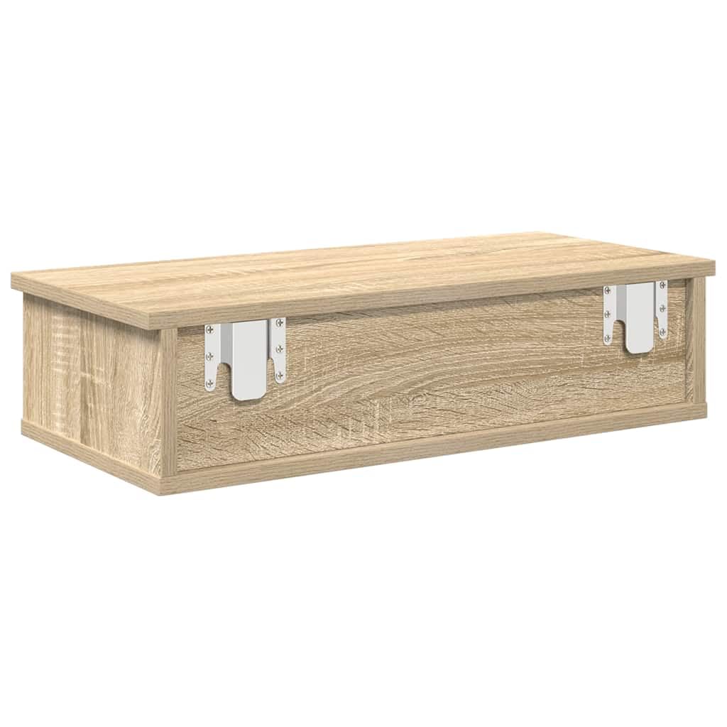 vidaXL Scaffale a Parete con Cassetti Sonoma 60x28x15 cm in Truciolato