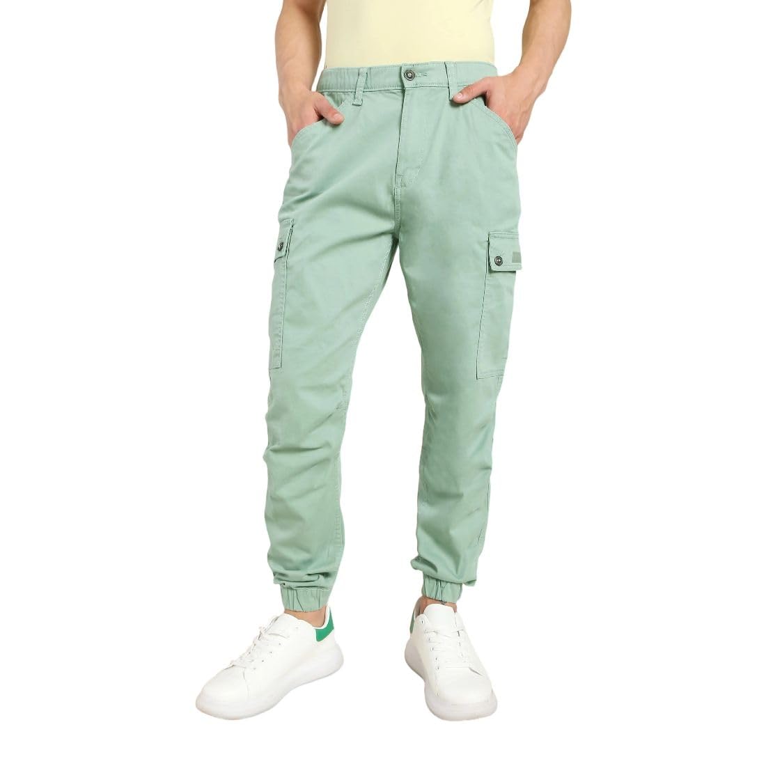 flying machine Men's Slim Fit Joggers| Solid | Mid Rise-picture-19