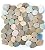 FuStone Decorative Tiles Interlocking Tumbled Pebble Tiles (5-Sheets) Kitchen Floor Bathroom Patio Stone Tile for Indoor and Outdoor Use Natural River Rock Stones SA-CP007-5