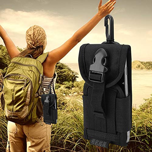 Outdoor Phone Bag-Nylon Lightweight Military Outdoor Phone Storage Bag Intercom Pouch with Hook