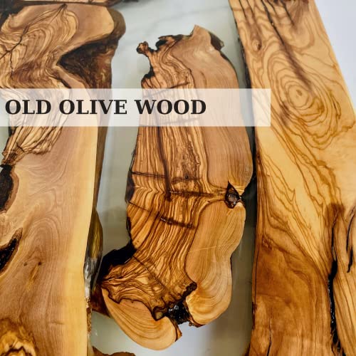 Armchair Side Table, Snack Sofa Table,Wood Live Edge C Table End Table, Drink Stand Table, Epoxy Side Table With Silver Metal Legs, C Shaped Table For Sofa,Resin Coffee Table (Desing 2) #TOP3