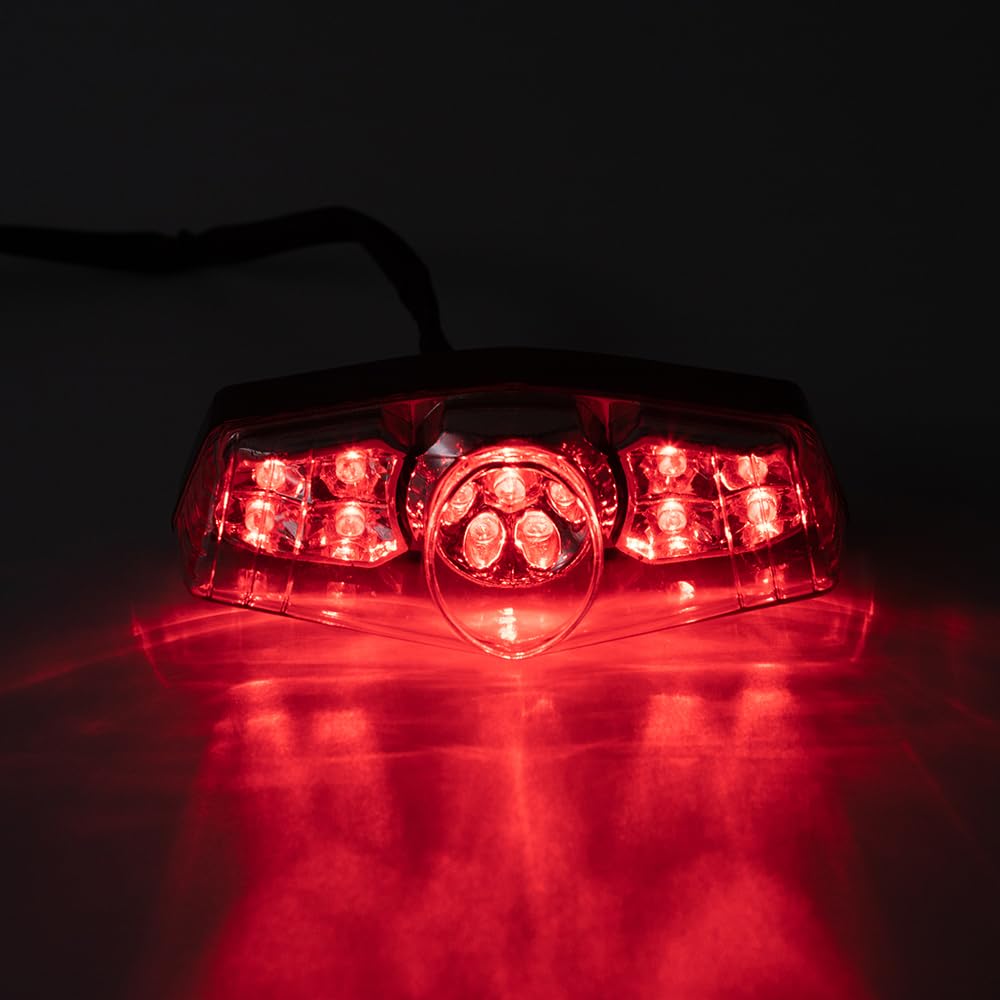 Fanale Posteriore Freni Moto 12V 15 LED - Universale Per ATV, Dirt Bike, Rosso, Antiuurto E Impermeabile - Foto 5