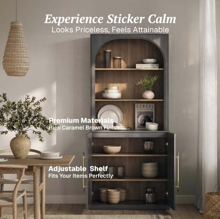 Image of BELLEZE Jagger 130 inch Wall Unit 6-Piece Modular TV Stand - Ebony