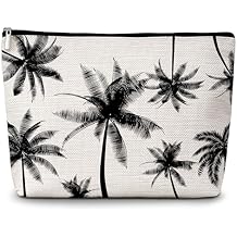 GREOXG Palm Tree Makeup Bag, Small Travel Cosmetic Bag with Zipper, Cute Makeup Pouch Gift Ideas for Women Teen Girls Friends Mom Sisters Teacher Birthday Christmas Wedding Graduation-E29