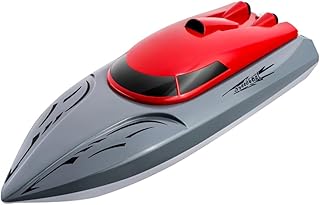 KOMBIUDA Encouraçado Rc De Controle Remoto Brinquedos Rc Barcos Rc Para Adultos Barcos Rc Para Crianças Brinquedos De Alto Controle Remoto Hovercraft Rc Isca Abs Vermelho Rc De
