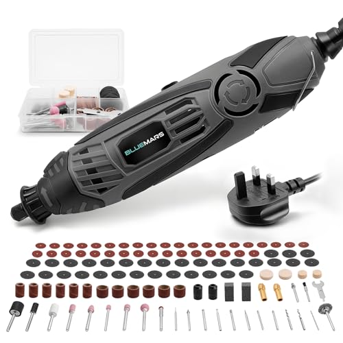 Bluemars 150W Lightweight Rotary Multi Tool Sets,Variable Speed Rotary Tool, 120pcs Accessories Included, Mini Grinder, Drill, Engraving, Cutting, Polishing for Craft Projects and DIYer