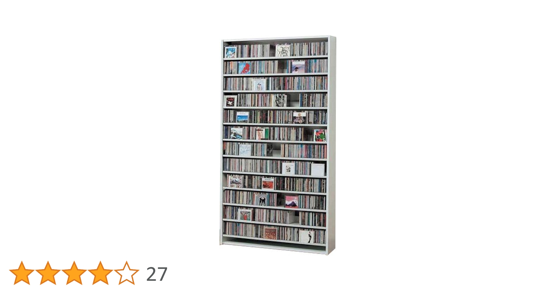Amazon.co.jp: 1284枚収納 CD屋さんのCD/DVDラック 幅109cm