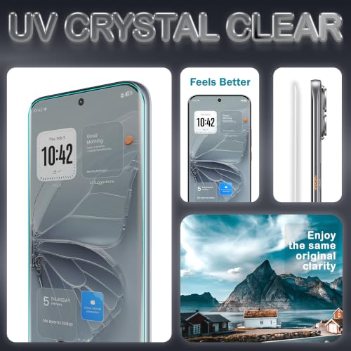 Image of FIRST MART Matte UV Tempered Glass for Tecno Pova Curve 2 & Tecno Pova Slim | Anti-Glare Curved Screen Protector, 9H Scratch Resistant, Fingerprint Compatible, Case-Friendly | Pack of 1