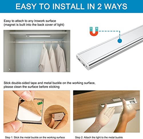 Luces de cocina con sensor de movimiento para interiores, soluciona zonas oscuras sin cables 7