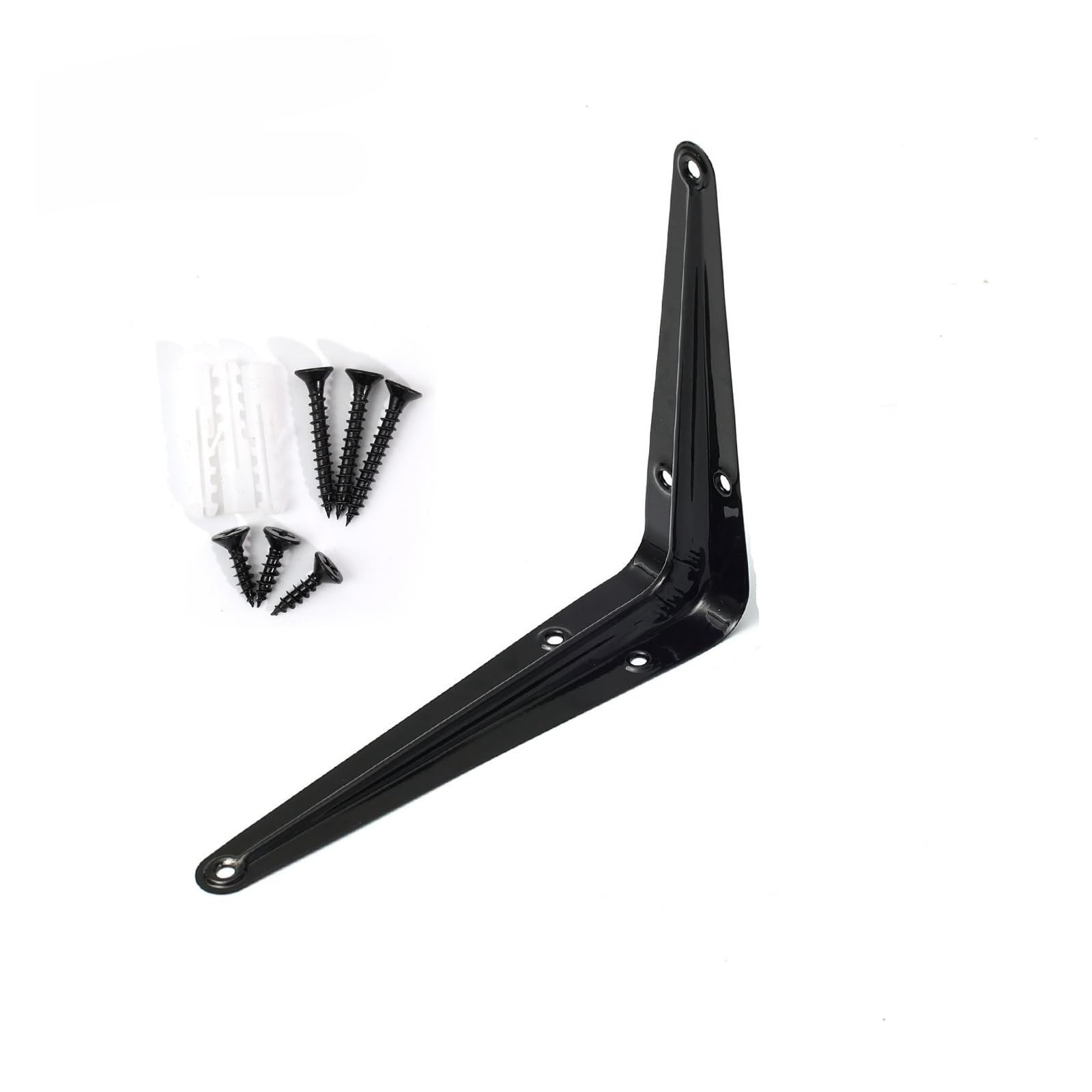 Lsnnmu One Color 2Pcs Shelf Brackets Heavy Duty Metal Floating Shelves L Bracket Wood Board Joint Furniture Decorative Wall Corner Brace With Screw For Shelf