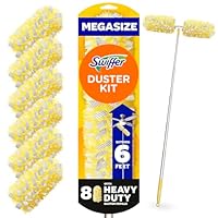 Swiffer Duster Kit with 6 ft Super Extendable Handle, Heavy Duty Starter Kit with 8 Refills