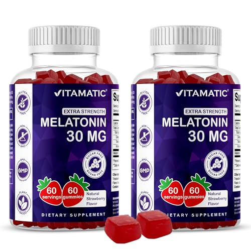 Vitamatic Sugar Free Melatonin 30mg per Gummy - 60 Servings...