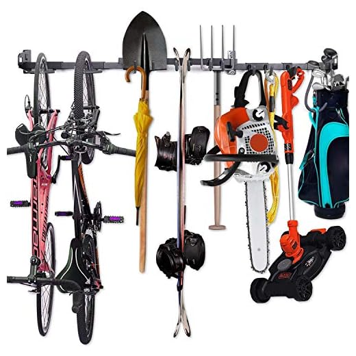 Tool Storage Rack - Adjustable Wall Mount Tools Storage System Heavy Duty Tools Hanger, Garage shed basement workshop Storage (55.5 inch) (55.5)