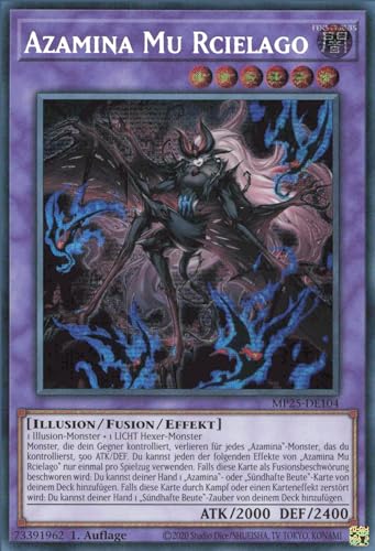 Azamina Mu Rcielago MP25-DE104 Secret Rare Deutsch Boosterfrisch 1. Auflage - 2025 Mega-Pack Tin - mit ReCollectibles-Versandschutz - für Yu-Gi-Oh!