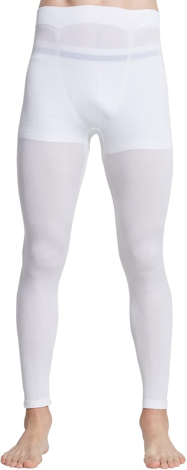 BaronHong Men's Winter Warm Stretchy Base Layer Thermal Set Long John Butt Lift Legging Shapewear