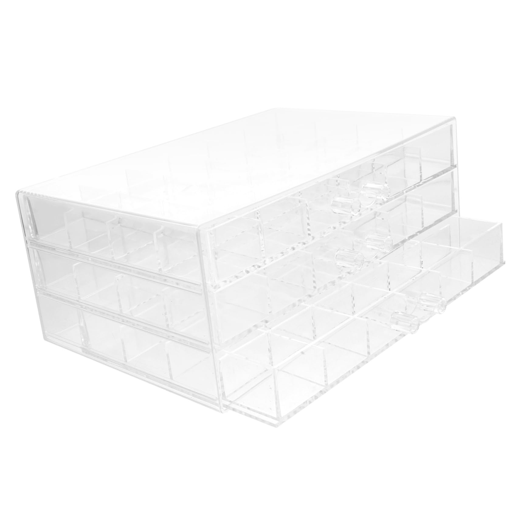 PartyKindom Jewelry Organizers and Storage Bead Storage Earring Jewelry Box Bead Storage Containers 3-tier 72 Sections Easy to Clean Organizer