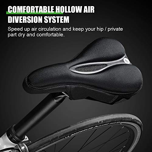 Andoer Capa de selim de bicicleta acolchoada de silicone macio capa de assento de bicicleta respiráv