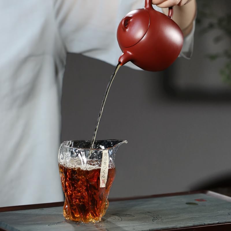 Ceramic Pot Chinese Purple Clay Multifunctional Teapot Household Hand-carved Teapot Tea Ceremony Supplies Coffee Pot Loose Leaf Tea Steeper Chinese Teapot Red 2