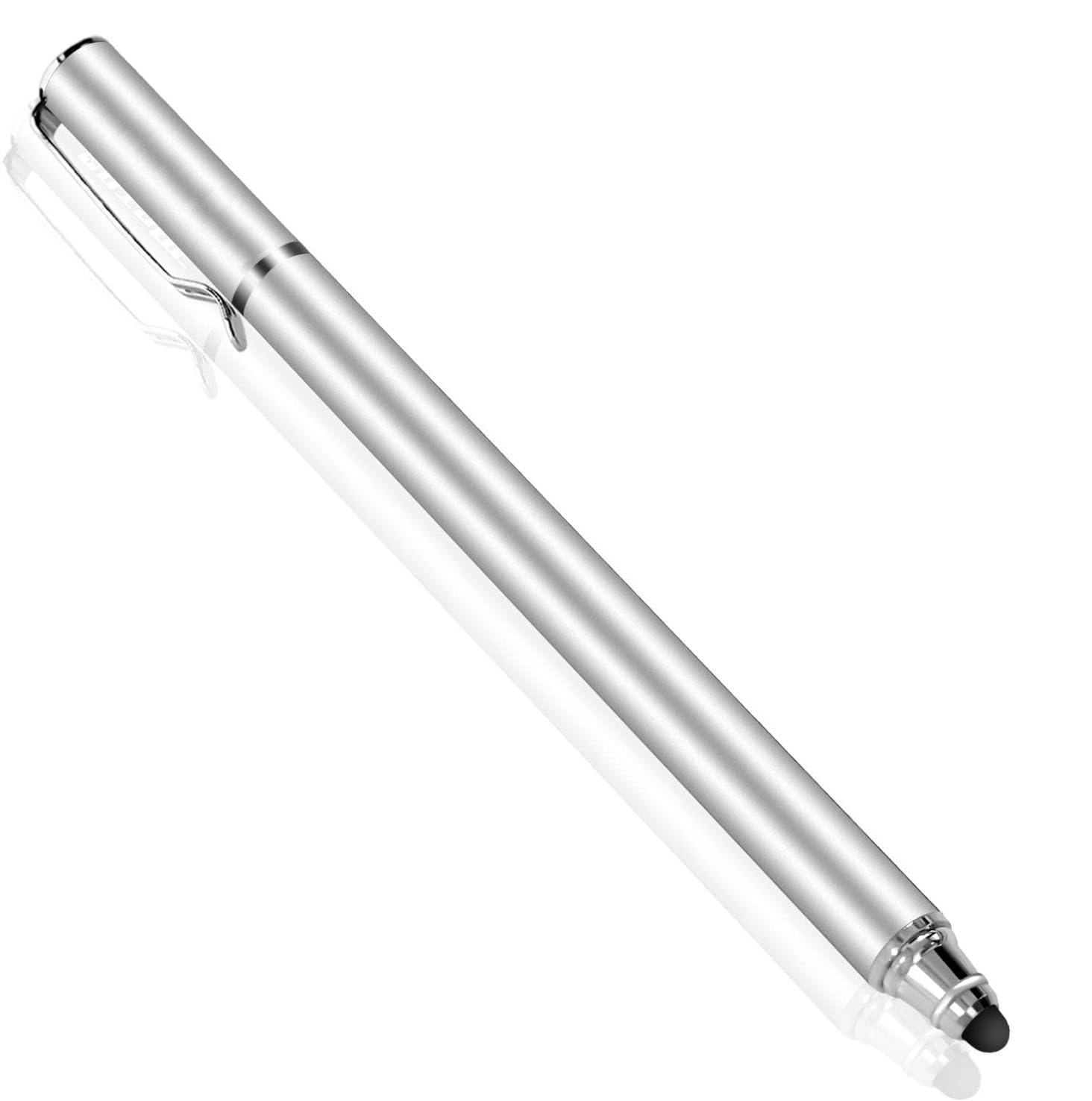 Stylus Touch Screen Pen Fiber Tip Compatible with Samsung Galaxy Tab A9/A9 Plus, Aluminum Lightweight Silver Color