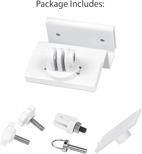 Miniatura 5 de Wasserstein Soporte de canalón compatible con anillo, Arlo, Blink, cámaras Reolink y paneles solares compatibles (paquete de 2, blanco)