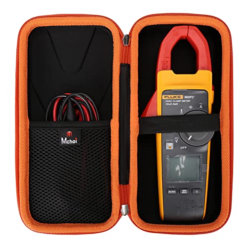 Image of Mchoi Hard Case Suitable for Fluke 902 FC HVAC True-RMS Clamp Meter, Waterproof Shockproof Clamp Meter Protective Case, Case Only
