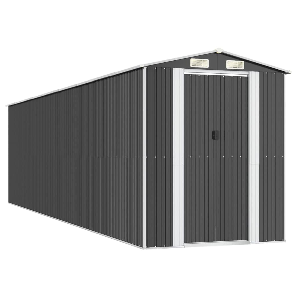Générique Abri de Jardin Anthracite 192x772x223 cm Acier galvanisé,Maison & Jardin,Pelouses & Jardins,Vie en extérieur,Structures extérieures,Cabanes & abris de Jardin,3147456