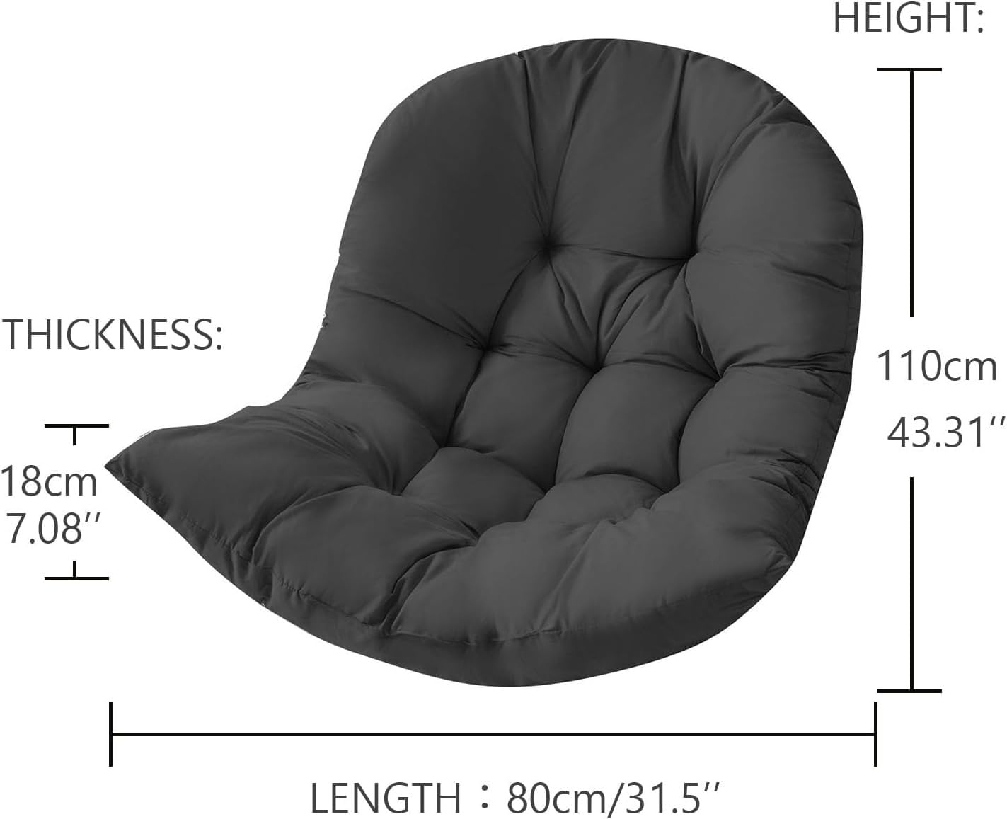 Cuscino per altalena per porta impermeabile appeso cuscino per sedia da giardino resistente alle intemperie