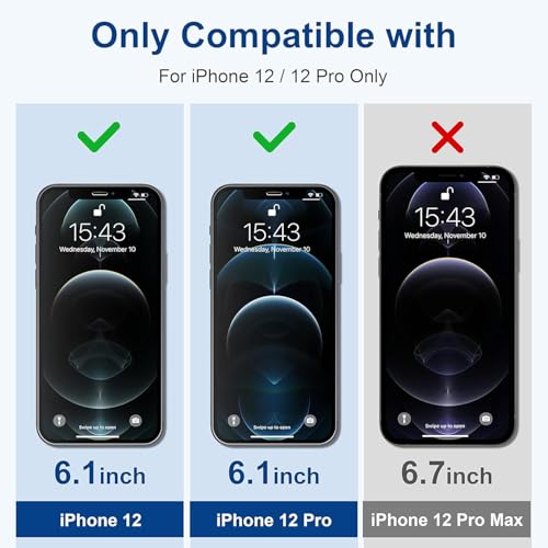 Image of IQShield Screen Protector Tempered Glass Guard for iPhone 12 and iPhone 12 Pro - 9H Hardness, HD Clear, Case Friendly [1 Pack]