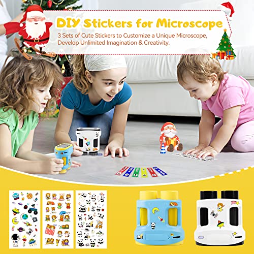 Portable Pocket Microscope For Kids 5-7 8-12, Digital Microscope Camera Binocular 200X Magnification 1080P 8X Digital Zoom 2" Lcd Screen With 8Gb Microsd Card For Science Experiments Children Beginner #TOP6