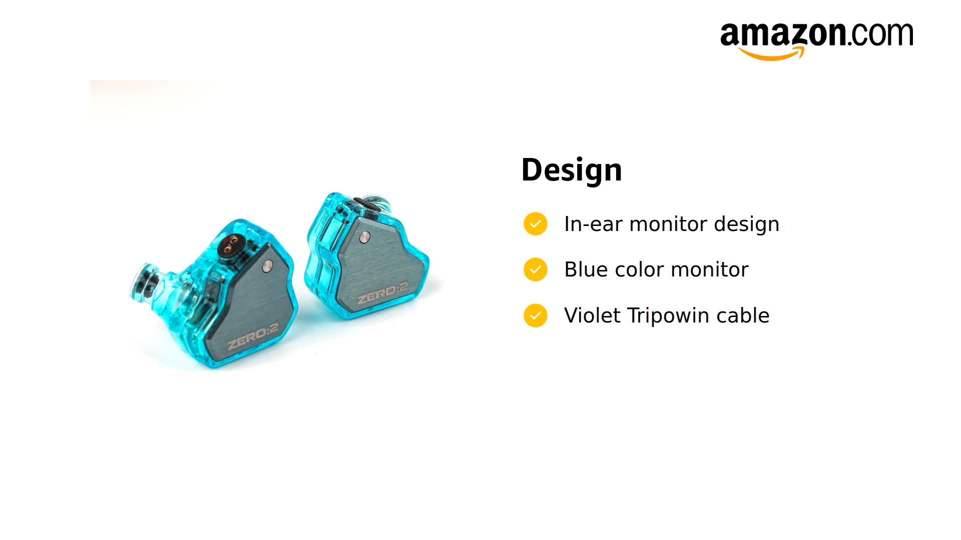 Amazon.com: Linsoul 7Hz x Crinacle Zero:2 in Ear Monitor (Blue) +