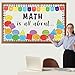 Jisfigtrh Math Bulletin Board Set Classroom Decoration Math is All About Paper Cutouts with Border Mathematics Bulletin Board for Back to School Educational Wall Decor Middle School Supplies
