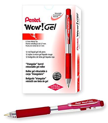 Bolígrafo Gel Retráctil Pentel Wow Rojo