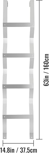 Miniatura 2 de HomiShare Escalera de salida de 4 escalones para sótano, capacidad de carga de 400 libras, escalera de aluminio para sótano de 63 x 14.8 pulgadas