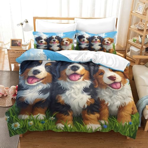 Parure de lit chiots mignons en microfibre supérieure durable 140x200 - 3