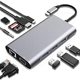 carry speed fs-pro sling strap 【10-In-1-design für Mehr Spielraum】Entspricht dem Begriff “All-in-One“ für alle Funktionen, die Sie benötigen! Erweitern Sie Ihr kompatibel Macbook sofort mit drei USB 3.0-Anschlüssen, PD Ladeanschluss, einem 4K-HDMI-Videoausgang, einem VGA-Stecker-an-Buchse-Anschluss, einem RJ45-Gigabit-Ethernet-Anschluss und einem Audio / SD / TF-Kartensteckplätzen, kompatibel MacBook Pro / Air-kompatibel, Chromebook, More Type C Geräte.