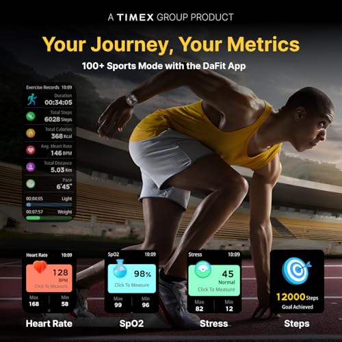 Image of TIMEX iConnect Go+ 1.83 inch(4.64 cm) Display with Metallic Body and BT Calling Smartwatch for Unisex - TWIXW1003T