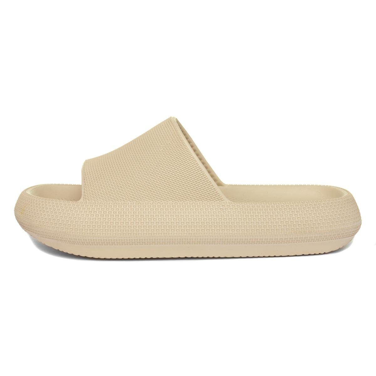 Zone - Womens Beige Chunky Mule Slider Sandal