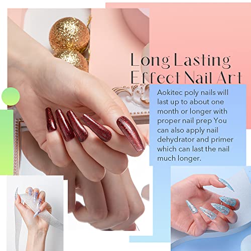 Gel Estensione Colore Diamanti Poly per Unghie