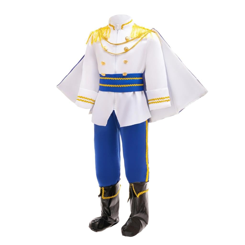 Lito Angels Royal King Charming Fancy Dress Up Costume Prince Pretend Play with Crown for Kids Boys Age 9-10 Years - Image 3