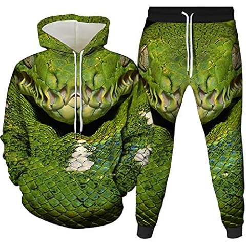 Honeystore Unisex Animal Printed Tracksuits Sweatshirts Joggers Sweatpants Set, Multicolored26, Large Cover