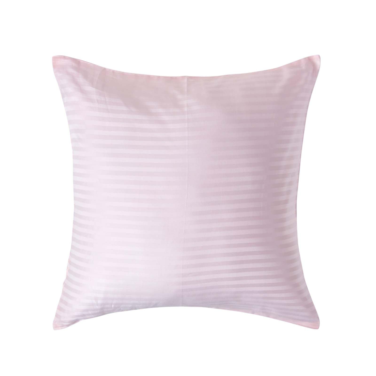 Homescapes Pink Pure Egyptian Cotton Euro Size Pillowcase 60 X 60 Cm 330 Tc 500 Thread Count Percale Equivalent Satin Stripe Pillow Case With Zip