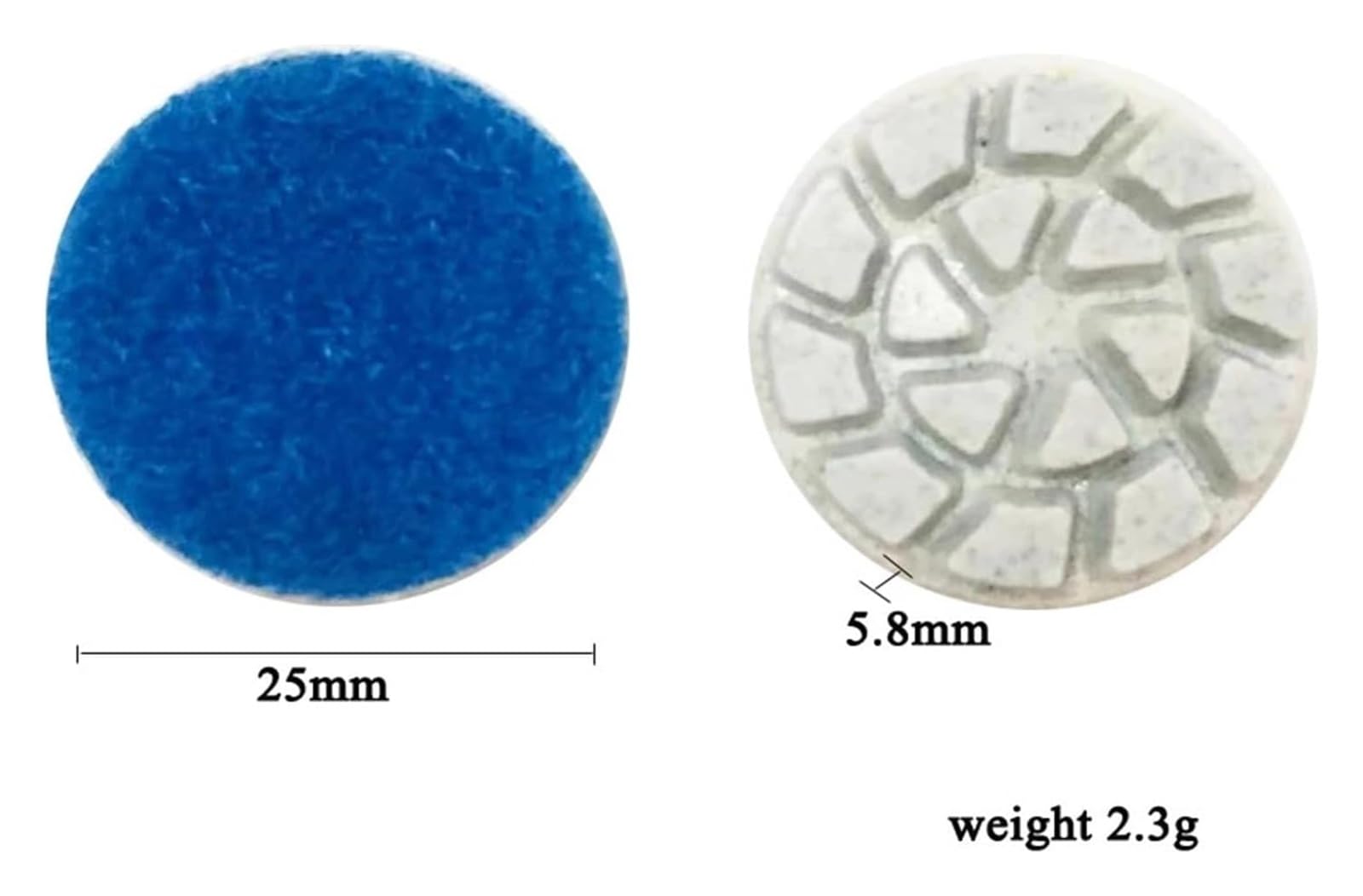 Mini tampons de polissage diamantés 25 mm, 40 pièces, for marbre, granit, pierres précieuses, disque ponçage fin en résine flexible, autocollant .0603